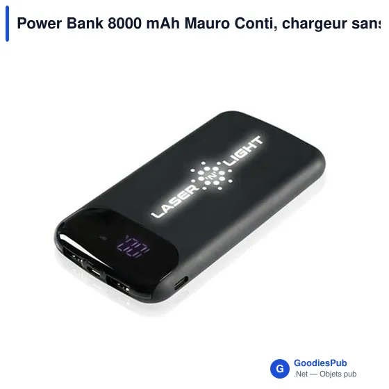 Power Bank personnalisable 8000 mAh avec logo - Mauro Conti - Image 10