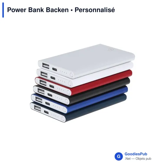 Batterie externe personnalisable Power Bank Backen avec logo - Image 11
