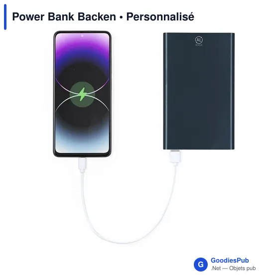 Batterie externe personnalisable Power Bank Backen avec logo - Image 12