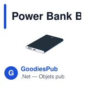 Batterie externe personnalisable Power Bank Backen avec logo - Miniature 3