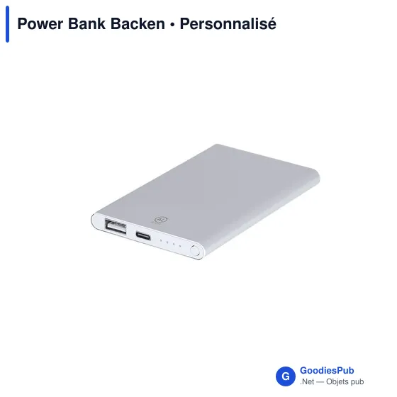 Batterie externe personnalisable Power Bank Backen avec logo - Image 7