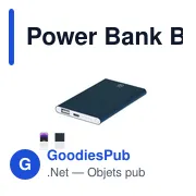 Batterie externe personnalisable Power Bank Backen avec logo - Miniature 8