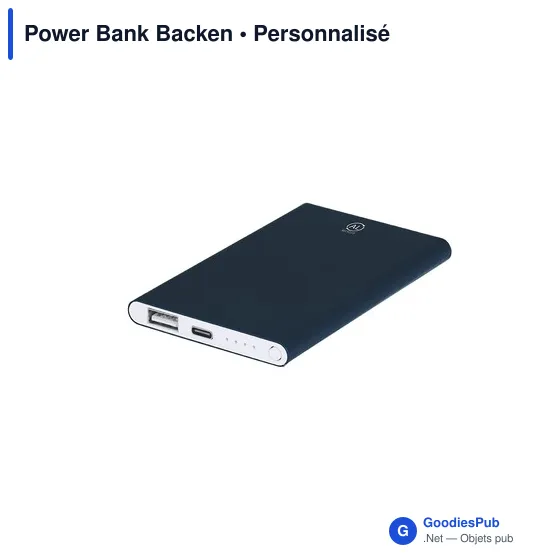 Batterie externe personnalisable Power Bank Backen avec logo - Image 9