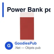 Power Bank personnalisable Caplan avec logo - Chargeur 5000 mAh - Miniature 1