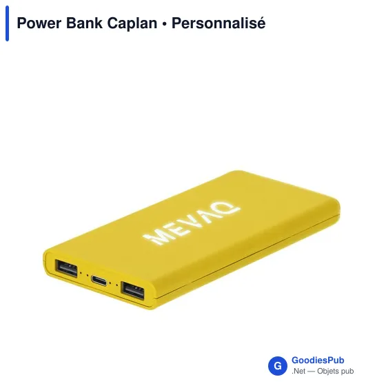 Power Bank personnalisable Caplan avec logo - Chargeur 5000 mAh - Image 3