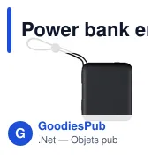 Power bank en ABS recyclé Jona - Miniature 1