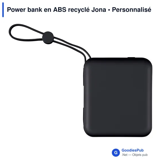 Power bank en ABS recyclé Jona - Image 1