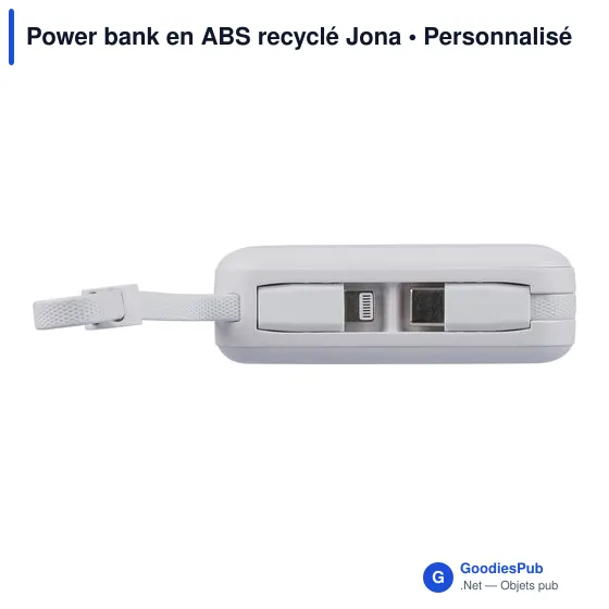 Power bank en ABS recyclé Jona - Image 15