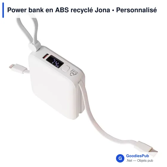 Power bank en ABS recyclé Jona - Image 18