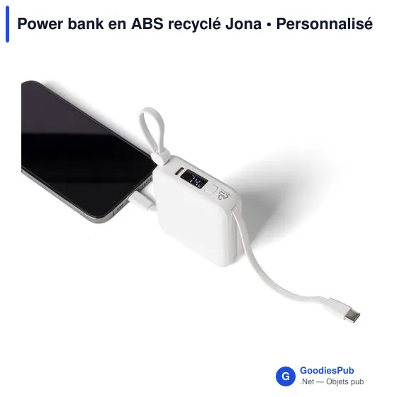 Power bank en ABS recyclé Jona - Image 19