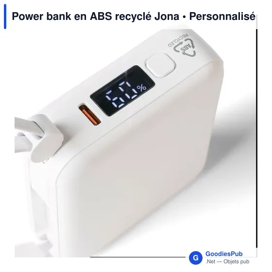 Power bank en ABS recyclé Jona - Image 21