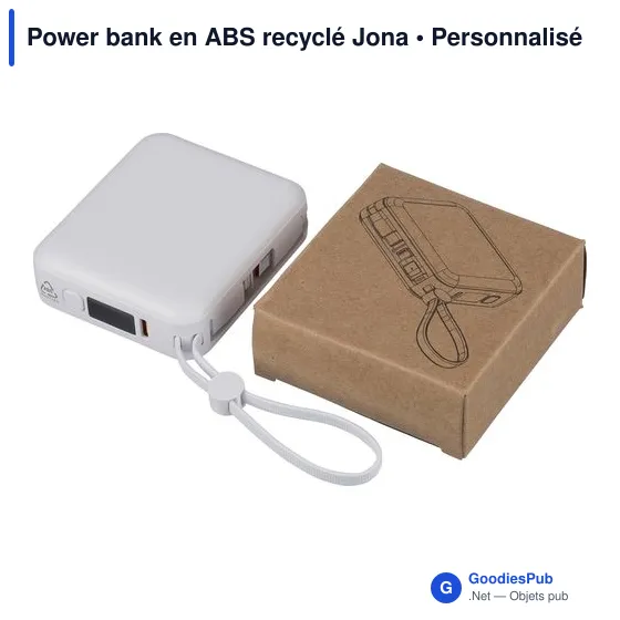 Power bank en ABS recyclé Jona - Image 22