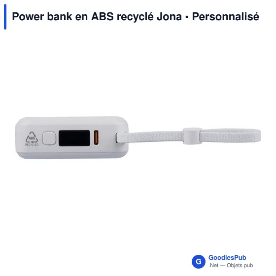 Power bank en ABS recyclé Jona - Image 27
