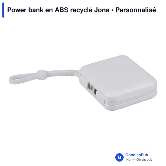 Power bank en ABS recyclé Jona - Image 29