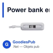 Power bank en ABS recyclé Jona - Miniature 30