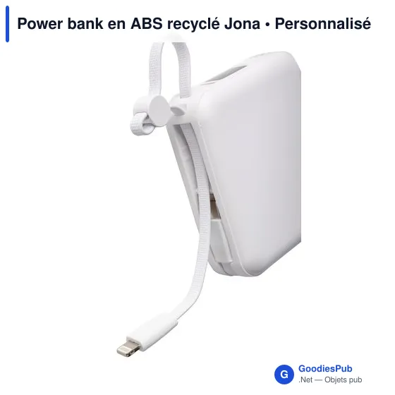 Power bank en ABS recyclé Jona - Image 31