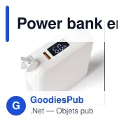 Power bank en ABS recyclé Jona - Miniature 5