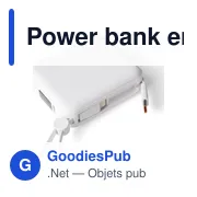 Power bank en ABS recyclé Jona - Miniature 7