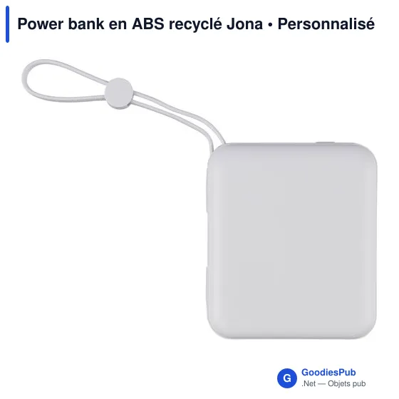 Power bank en ABS recyclé Jona - Image 8