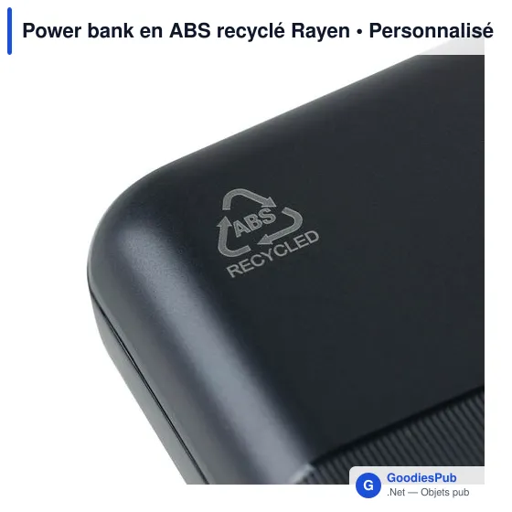 Power bank en ABS recyclé Rayen - Image 11