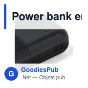 Power bank en ABS recyclé Rayen - Miniature 5