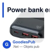 Power bank en ABS recyclé Rayen - Miniature 6