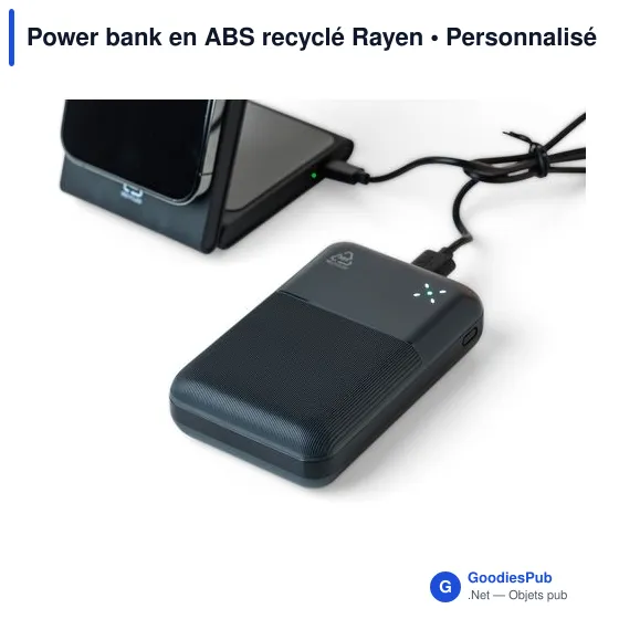 Power bank en ABS recyclé Rayen - Image 9