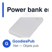 Power bank en ABS recyclé Tavi - Miniature 11