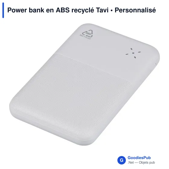 Power bank en ABS recyclé Tavi - Image 11