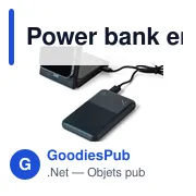 Power bank en ABS recyclé Tavi - Miniature 12