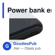 Power bank en ABS recyclé Tavi - Miniature 15