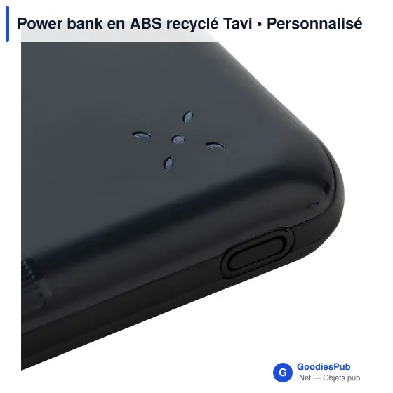 Power bank en ABS recyclé Tavi - Image 15