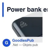 Power bank en ABS recyclé Tavi - Miniature 16