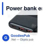 Power bank en ABS recyclé Tavi - Miniature 17