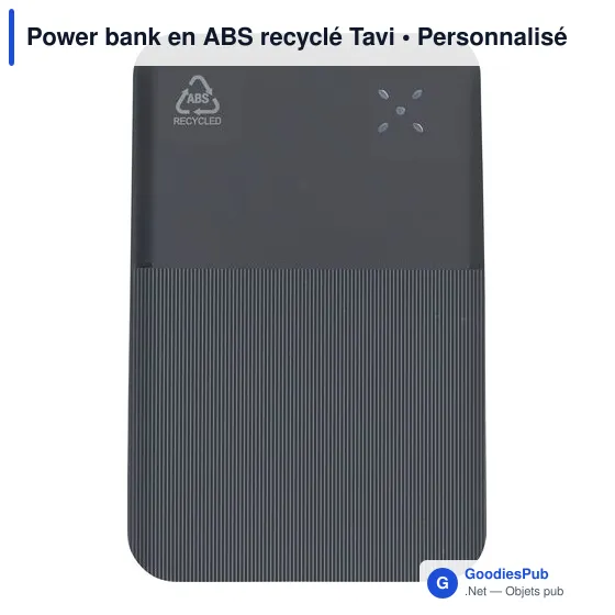 Power bank en ABS recyclé Tavi - Image 18