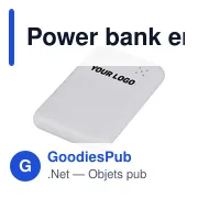 Power bank en ABS recyclé Tavi - Miniature 4