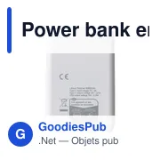 Power bank en ABS recyclé Tavi - Miniature 9