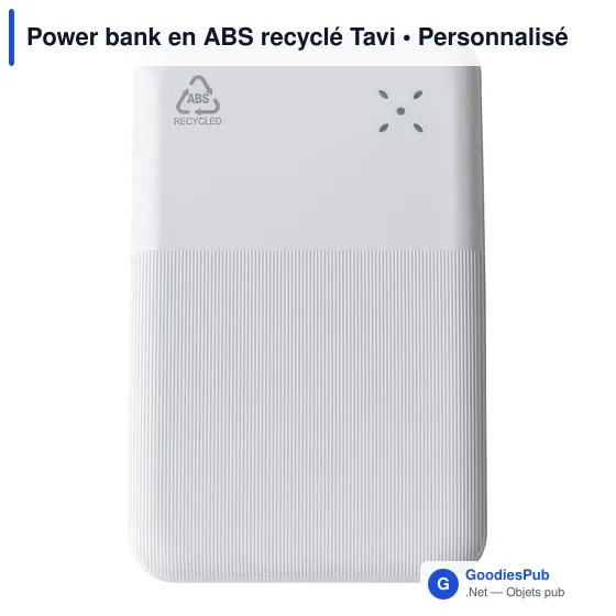 Power bank en ABS recyclé Tavi - Image 10