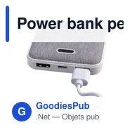 Power bank personnalisable en ABS recyclé Tovi avec logo - Miniature 5