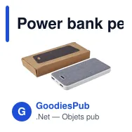 Power bank personnalisable en ABS recyclé Tovi avec logo - Miniature 6