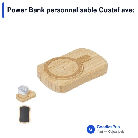 Power Bank personnalisable Gustaf avec logo pour entreprises