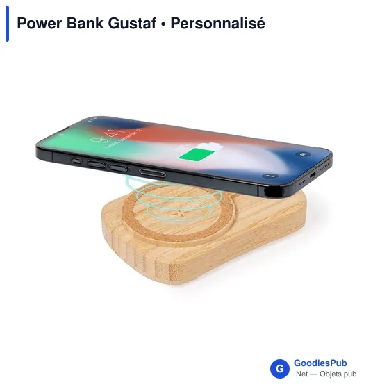 Power Bank personnalisable Gustaf avec logo pour entreprises - Image 2