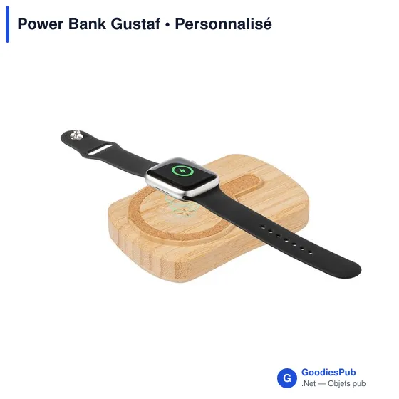 Power Bank personnalisable Gustaf avec logo pour entreprises - Image 5
