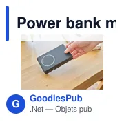 Power bank magnétique sans fil 3 en 1 en ABS recyclé Valerio - Miniature 16