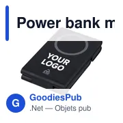 Power bank magnétique sans fil 3 en 1 en ABS recyclé Valerio - Miniature 3