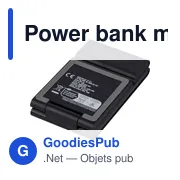 Power bank magnétique sans fil 3 en 1 en ABS recyclé Valerio - Miniature 6
