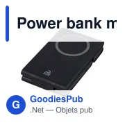 Power bank magnétique sans fil 3 en 1 en ABS recyclé Valerio - Miniature 8