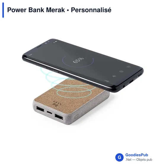 Clé USB personnalisable avec logo - Power Bank Merak - Image 2