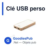 Clé USB personnalisable avec logo pour entreprises - Power Bank Meskat - Miniature 1