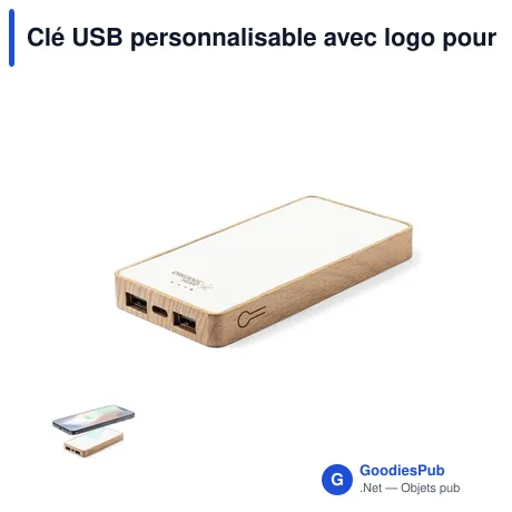 Clé USB personnalisable avec logo pour entreprises - Power Bank Meskat